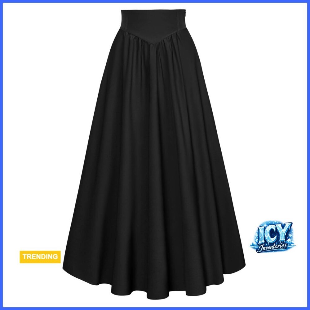 Renaissance Maxi Skirt High Waisted Flowy Victorian Long Skirt